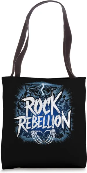 ROCK REBELLION cool rocker rebel design Tote Bag
