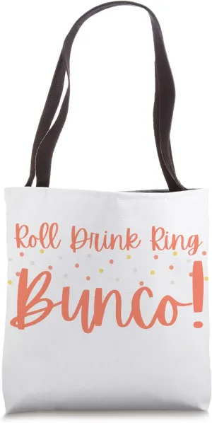 Roll Drink Ring Bunco Dice Game Night Prize Tote Bag