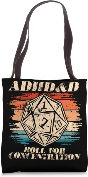 Roll For Concentration Embrace Neurodiversity ADHD&D Men Tote Bag