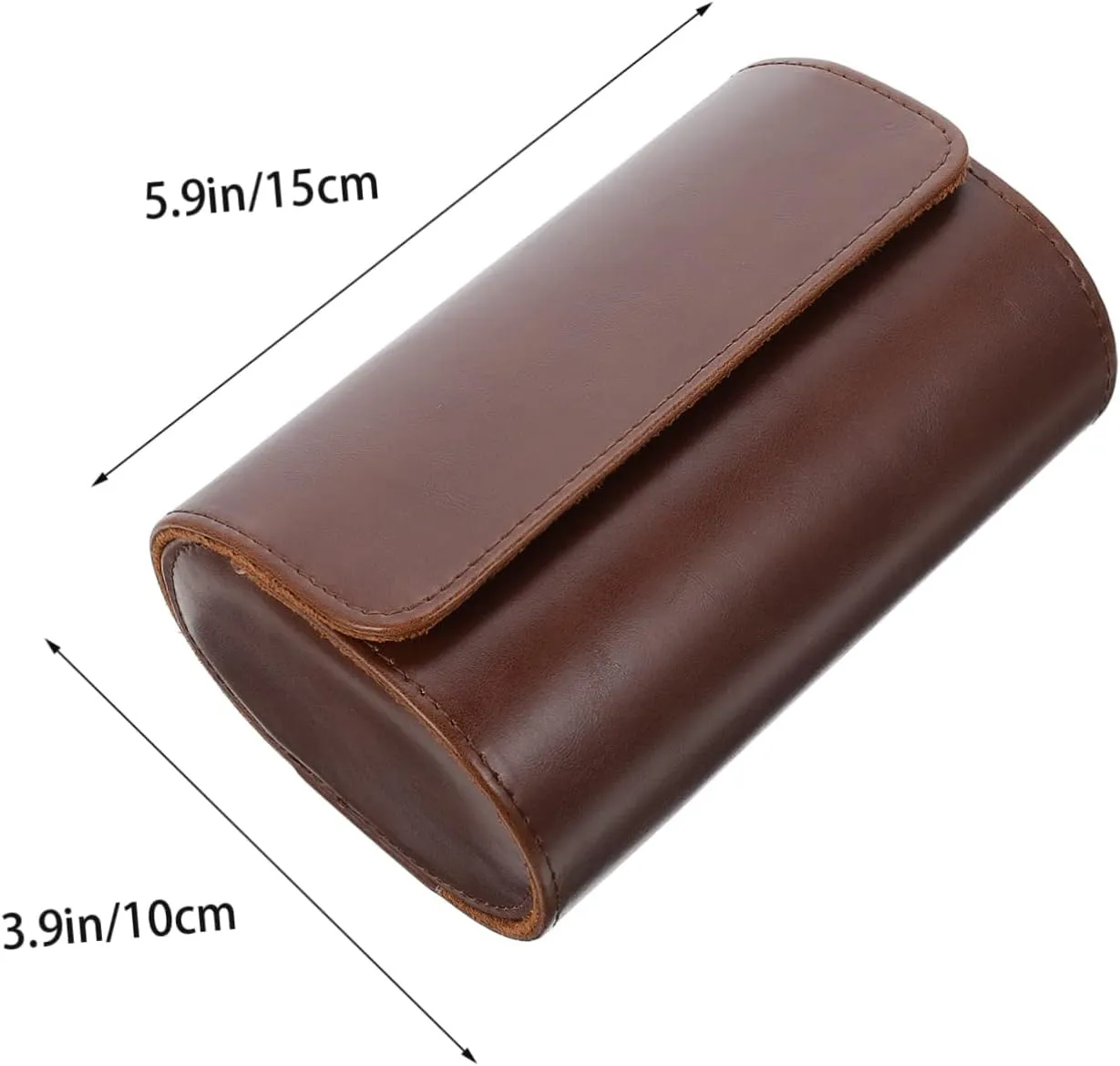 Roll Watch Storage Box Lacquered Ultra Watch Travel Portable Watch Organizers and Storage Watch Cases for Men Stylish Watch Case Women Organiser LED Holder Brown