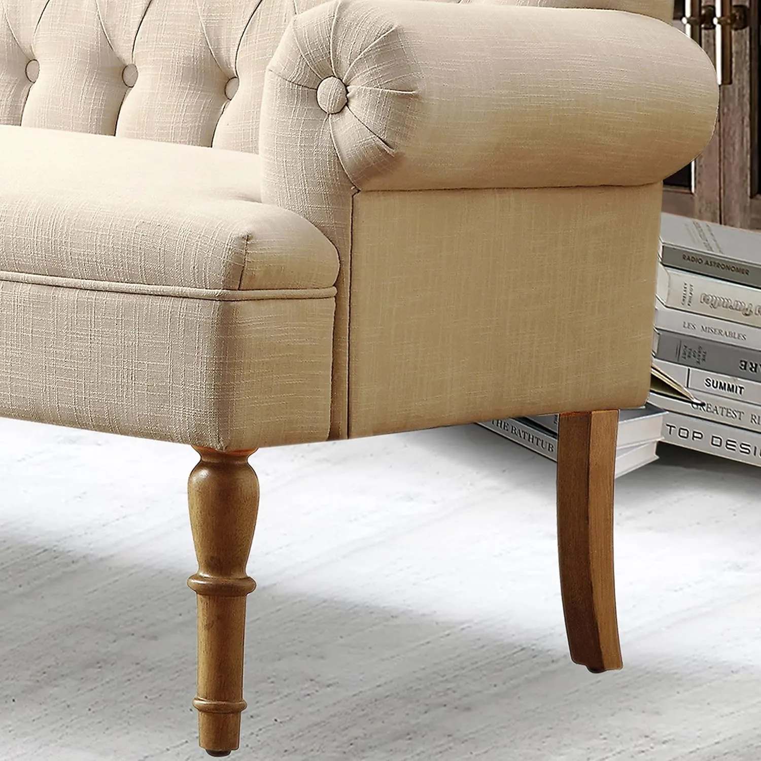 Rosevera Drennan Loveseat - Sofa for Living Room, Couch in a Box, Linen, Beige