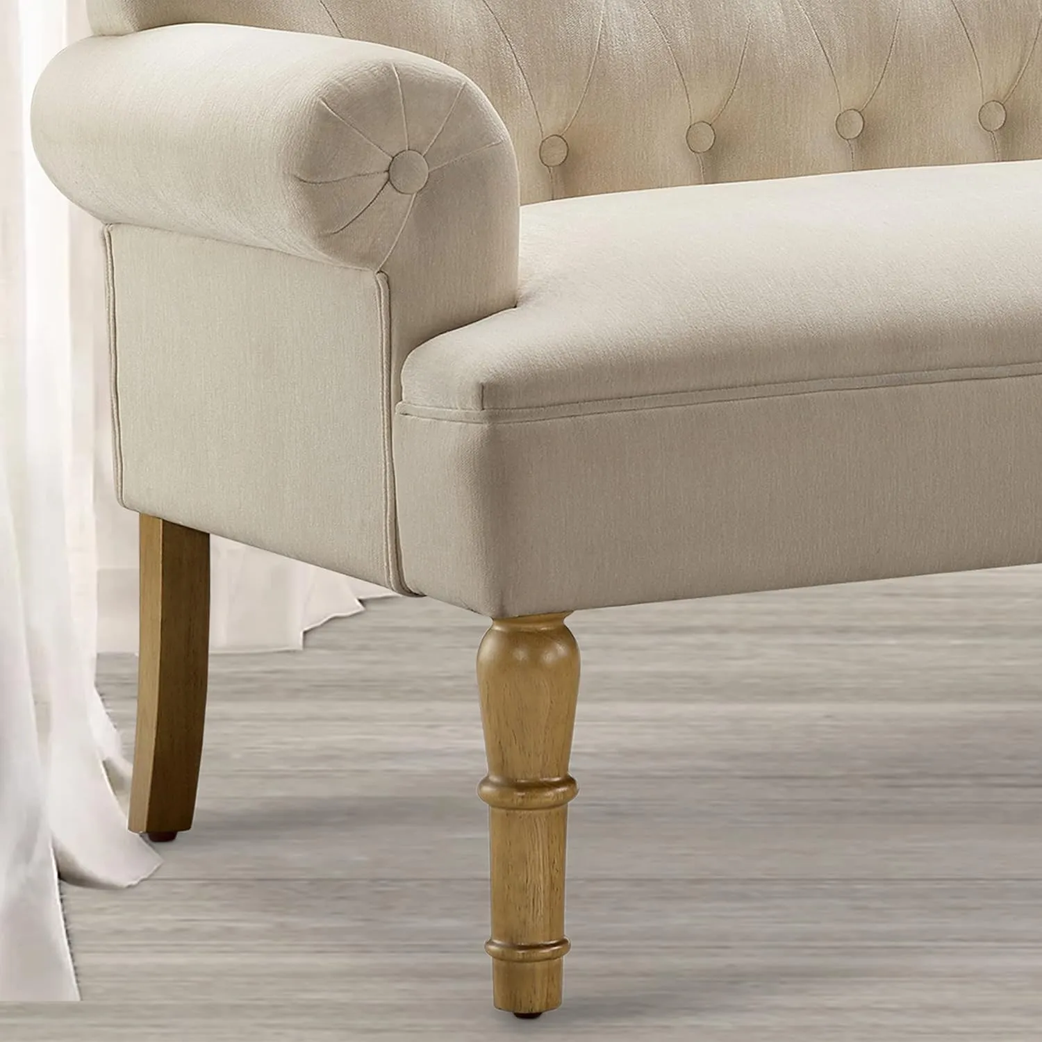 Rosevera Drennan Loveseat Sofas for Living Room Couch in a Box Sofa Para Sala Love Seats Furniture Velve Pearl Beige