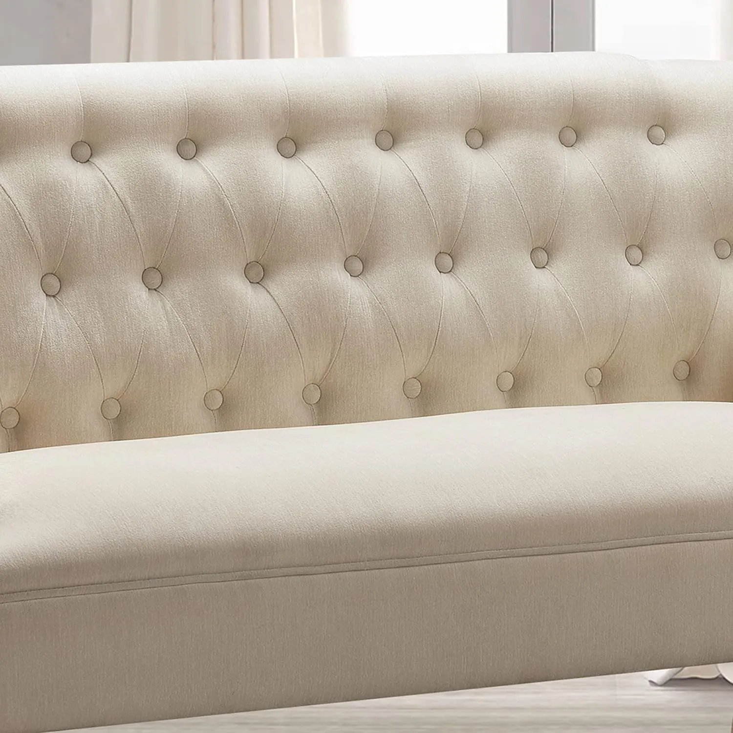 Rosevera Drennan Loveseat Sofas for Living Room Couch in a Box Sofa Para Sala Love Seats Furniture Velve Pearl Beige