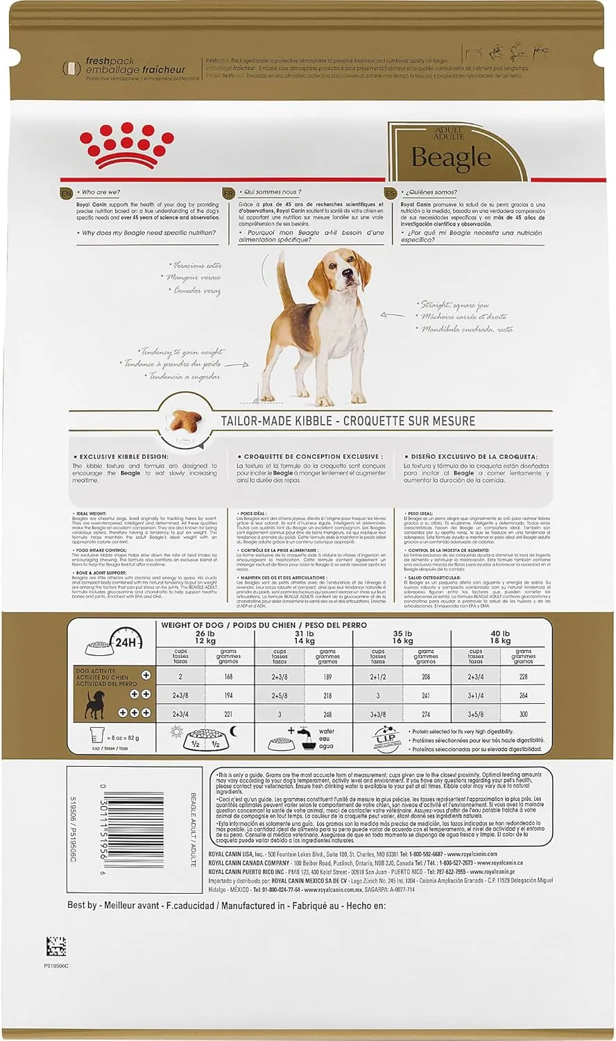 Royal Canin Beagle Adult Dry Dog Food, 30 lb bag