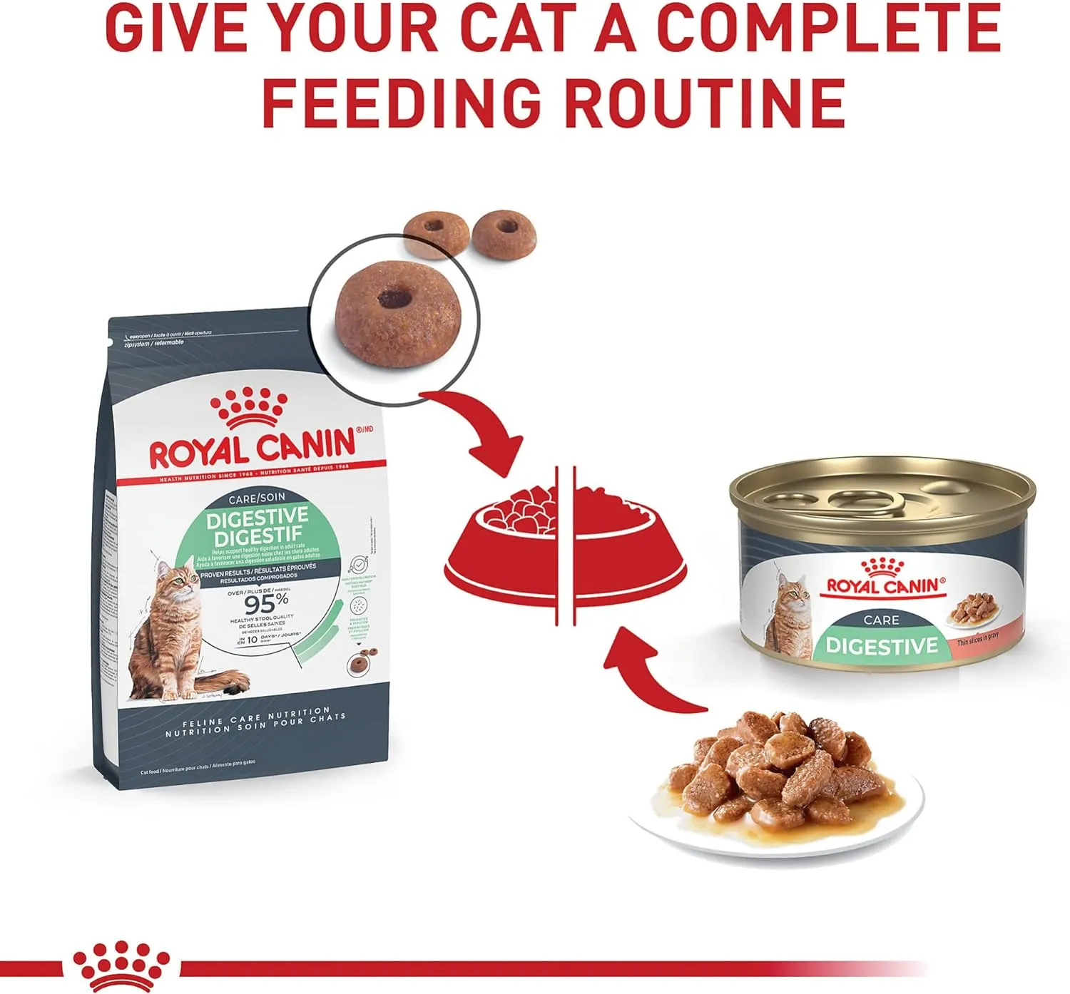 Royal Canin Feline Care Nutrition Digestive Care Dry Cat Food, 3 lb bag