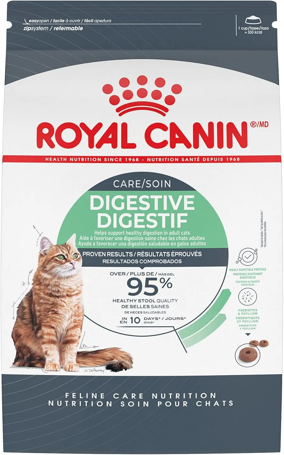 Royal Canin Feline Care Nutrition Digestive Care Dry Cat Food, 3 lb bag