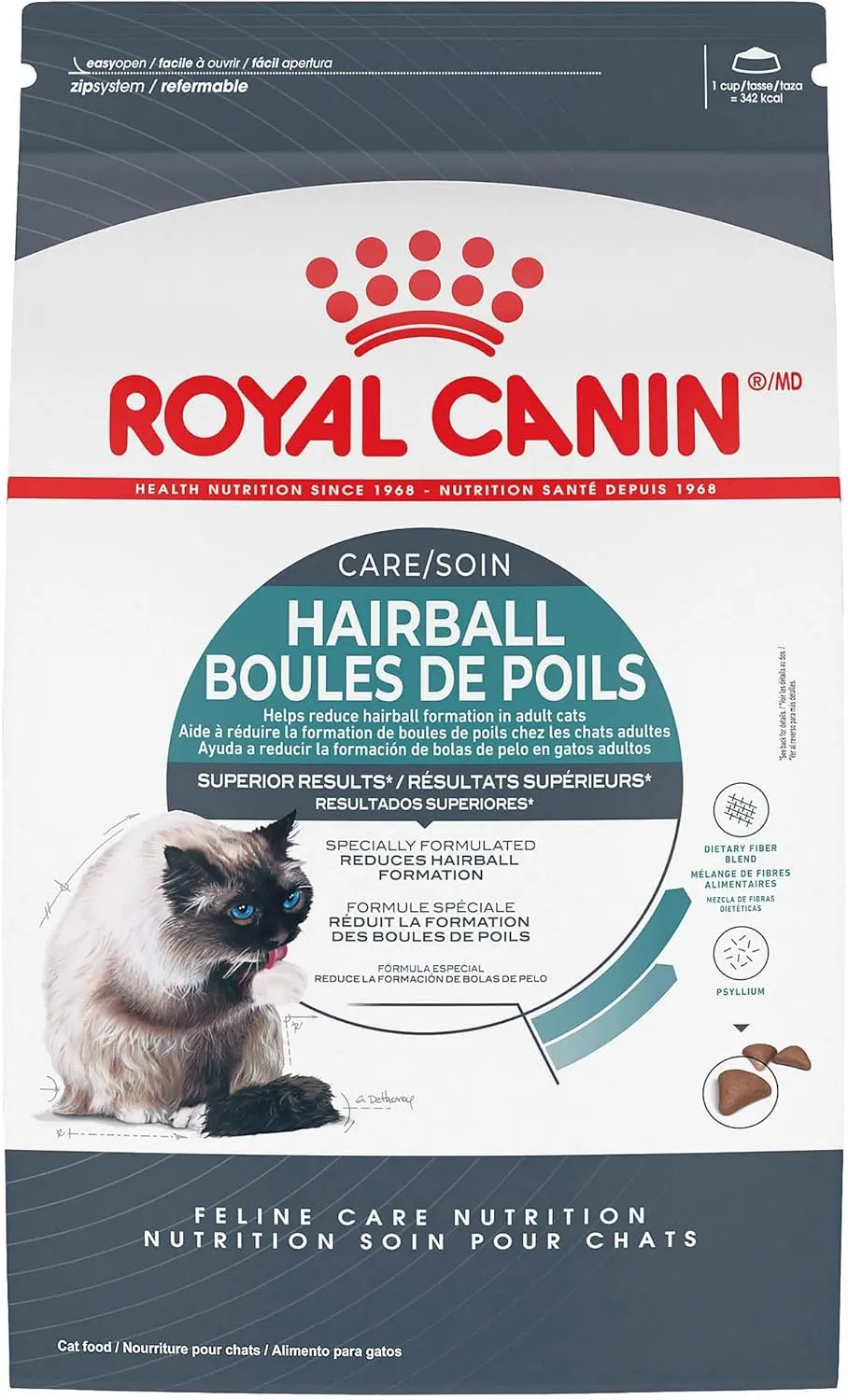 Royal Canin Feline Care Nutrition Hairball Care Dry Cat Food, 3 lb bag
