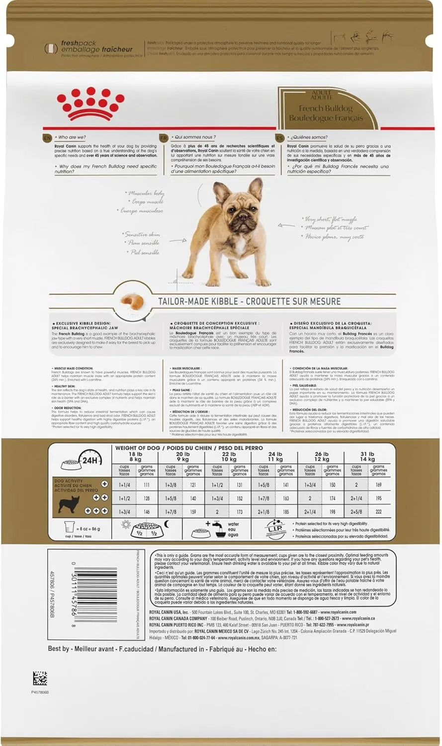 Royal Canin French Bulldog Adult Dry Dog Food, 6 lb bag