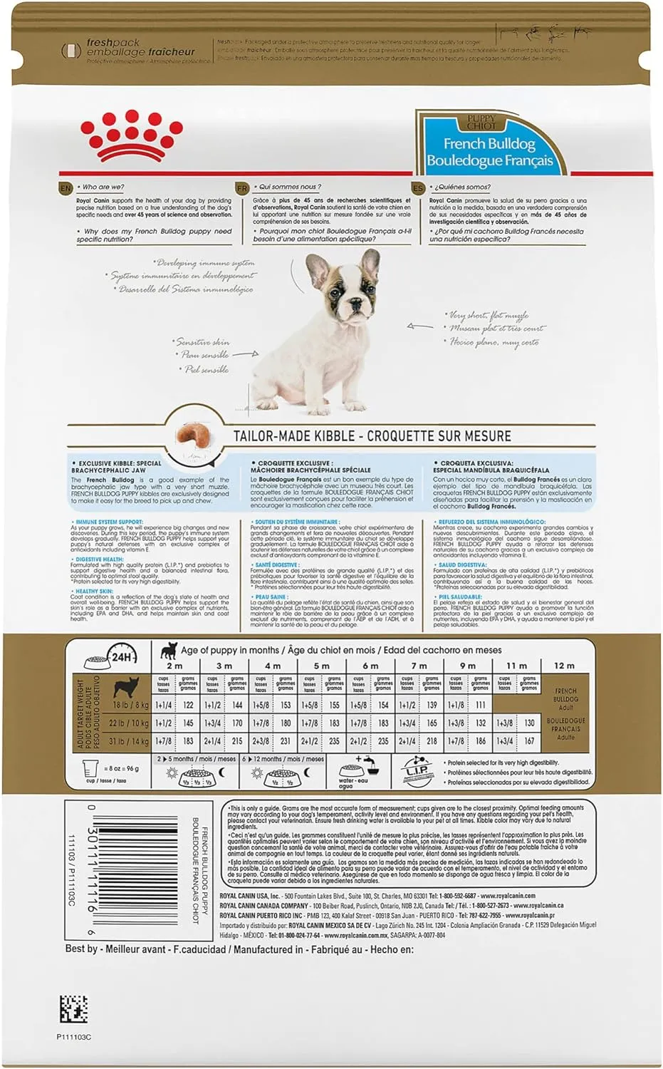 Royal Canin French Bulldog Puppy Dry Dog Food, 10.5 lb Bag