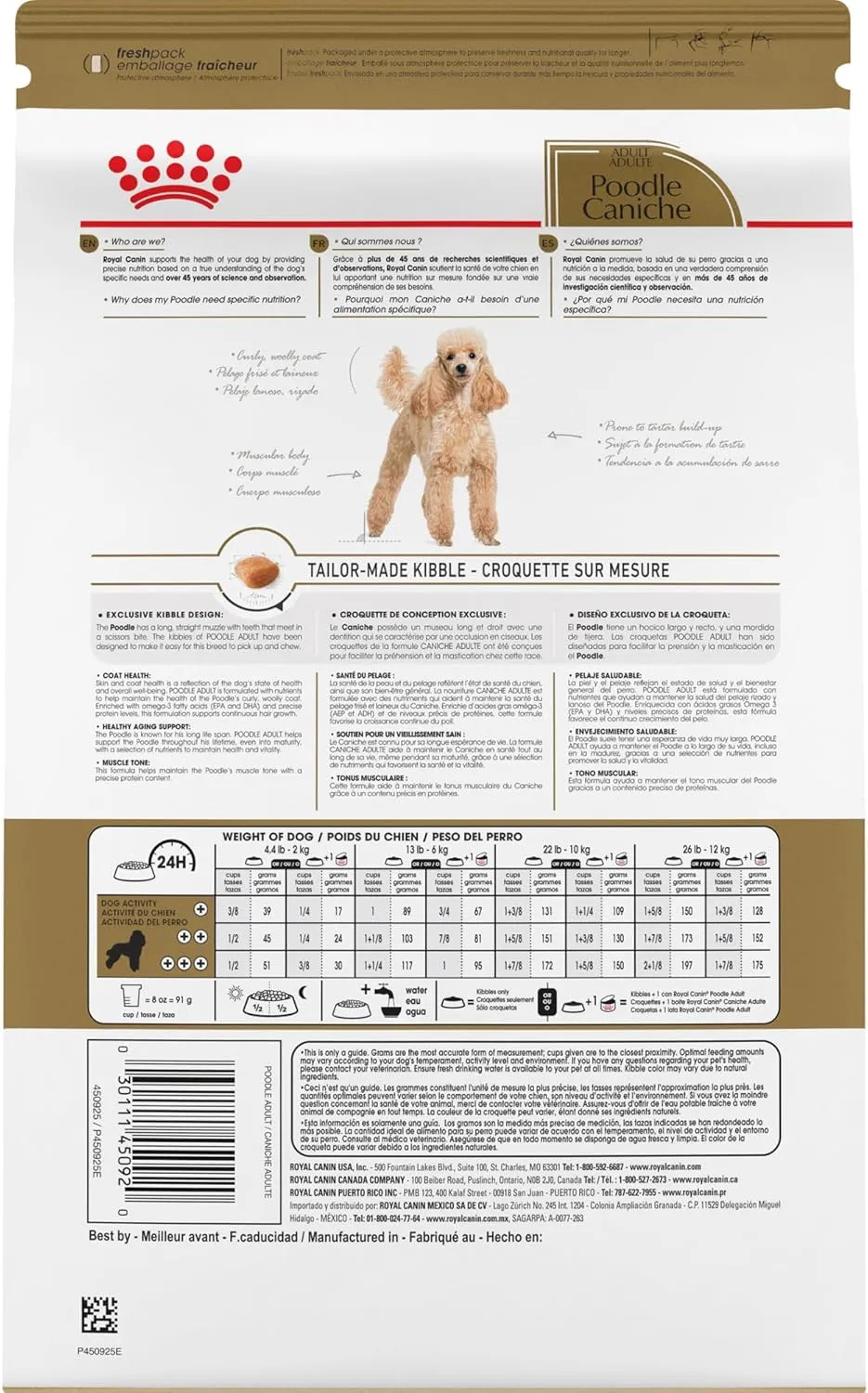 Royal Canin Poodle Adult Breed Specific Dry Dog Food, 10 lb bag