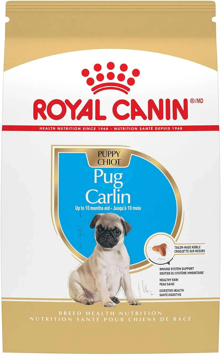 Royal Canin Pug Puppy Breed Specific Dry Dog Food, 2.5 lb bag