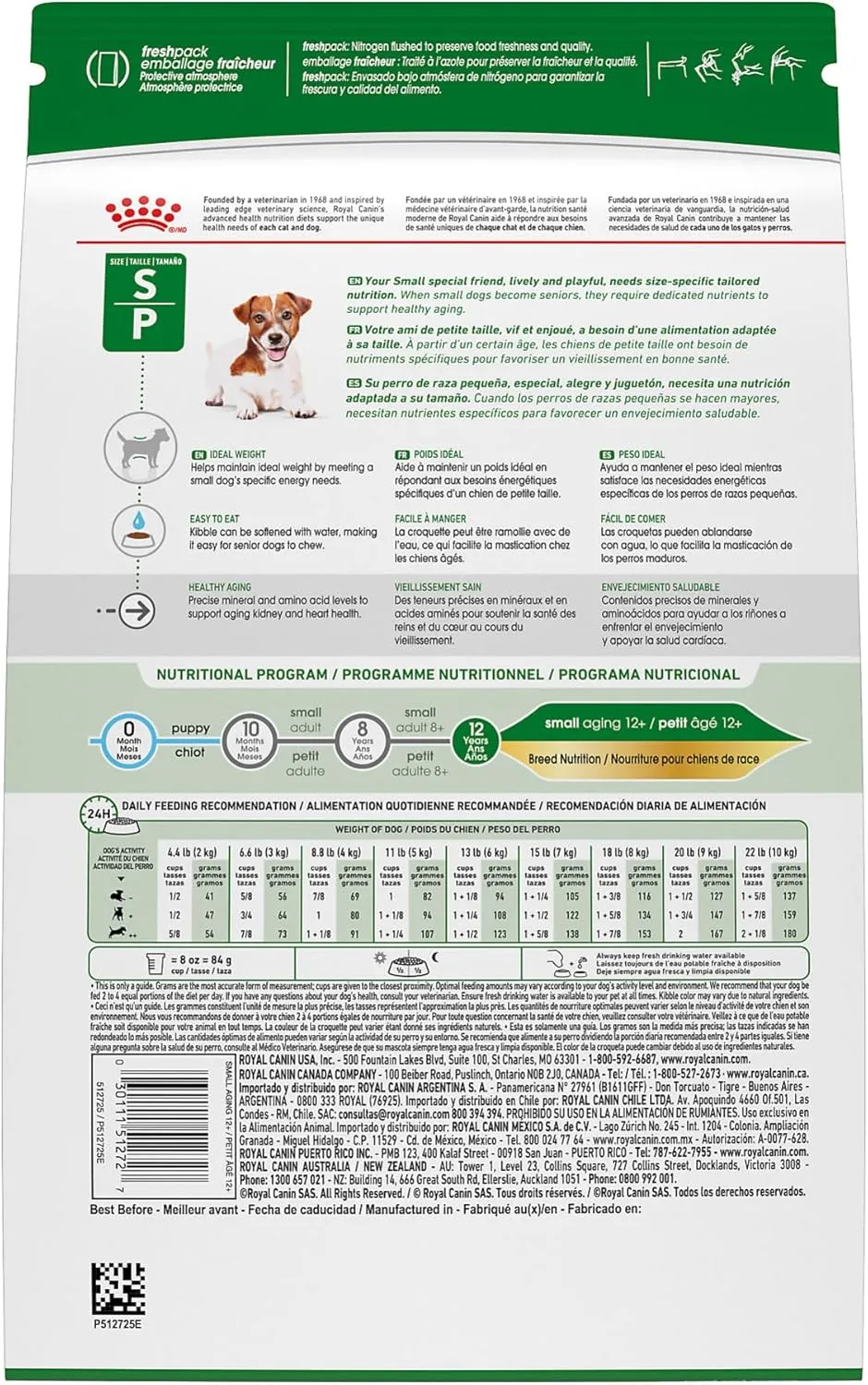Royal Canin Size Health Nutrition Small Aging 12  Dry Dog Food, 12 lb bag