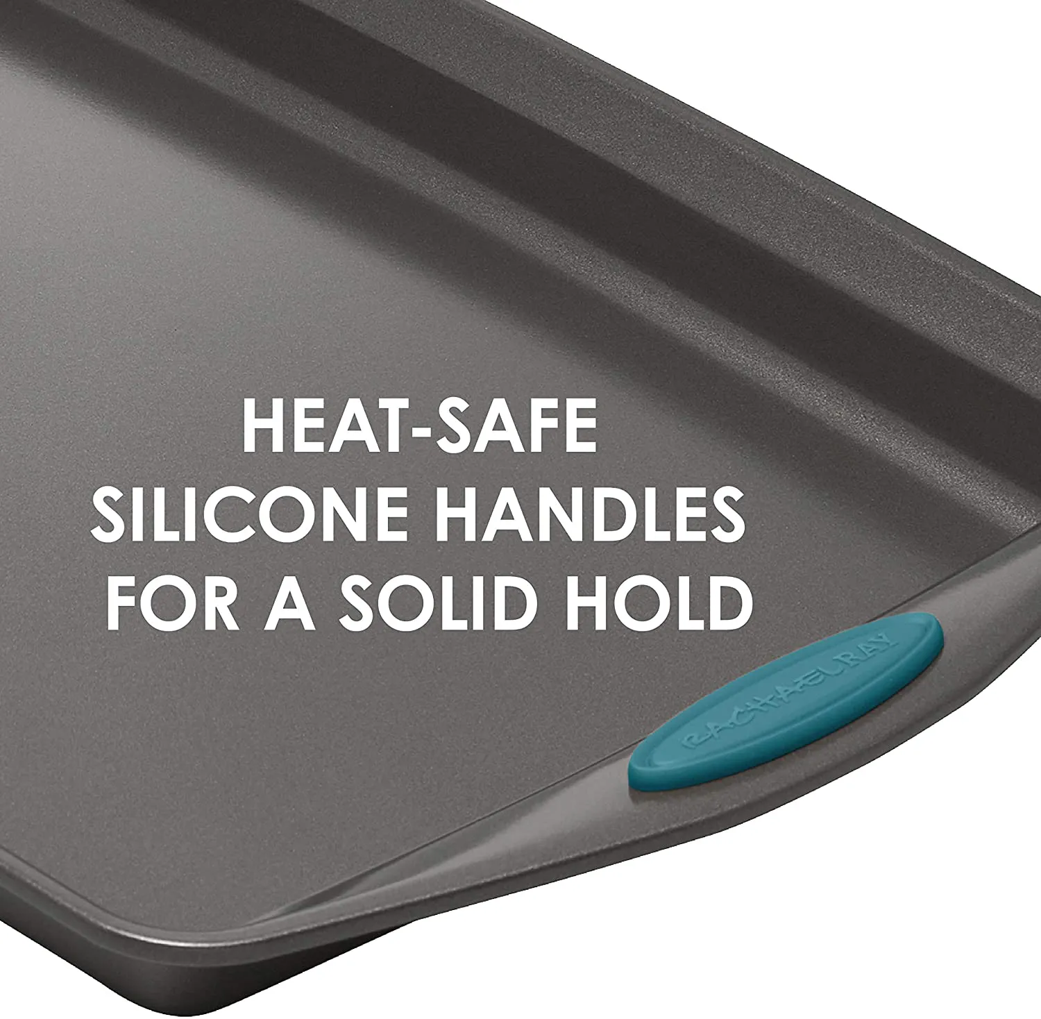 Rynx | Rachael Ray Nonstick Bakeware Set with Grips includes Nonstick Bakeware, Bake Sheet, and Nonstick Loaf Pan - 5 or 10 Pieces