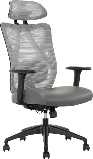 Serta SitTrue Ridgefield Ergonomic Mesh/Vegan Leather High-Back Task