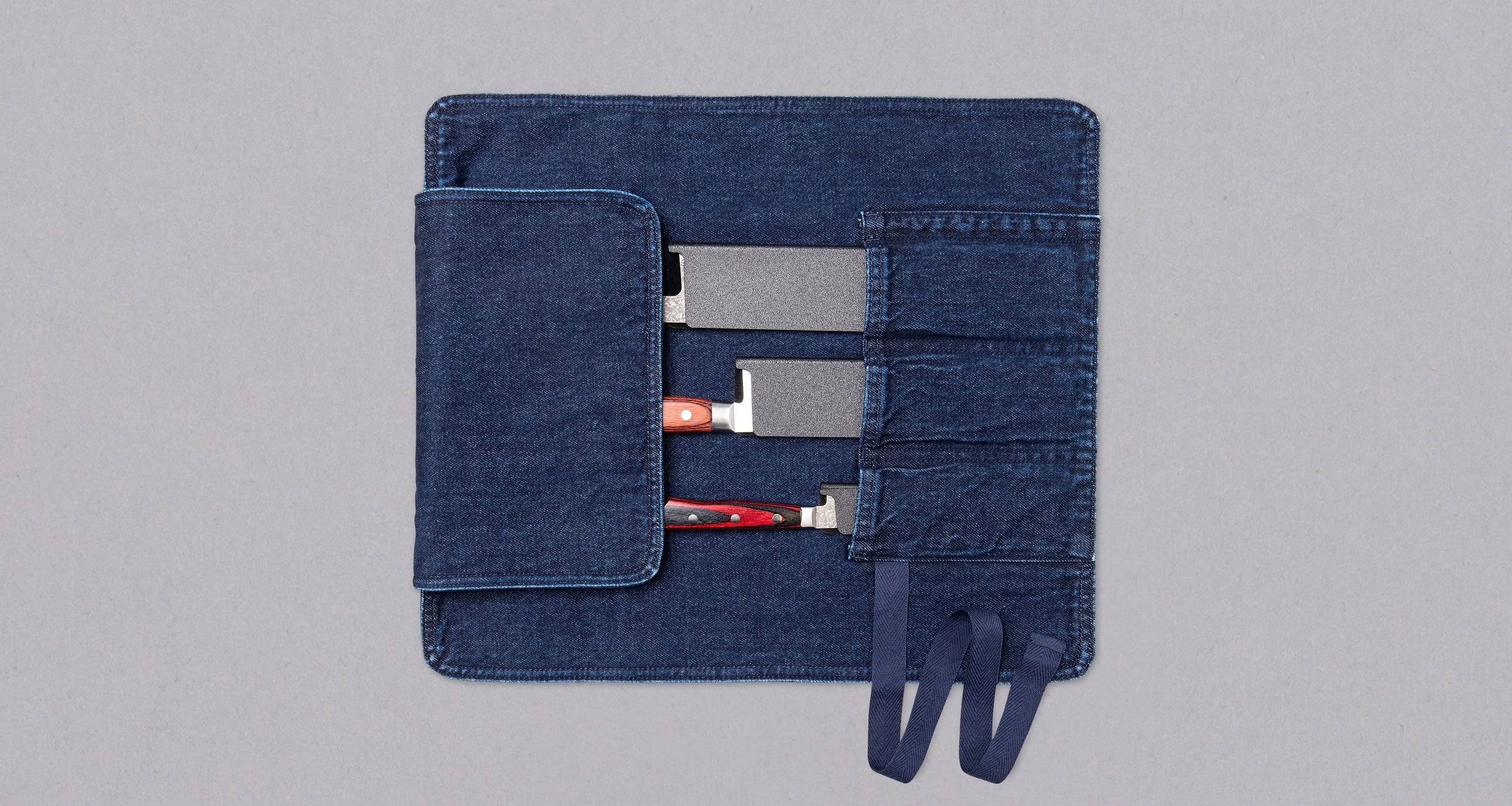 SharpEdge Knife Roll - Dark Denim [3 knives]