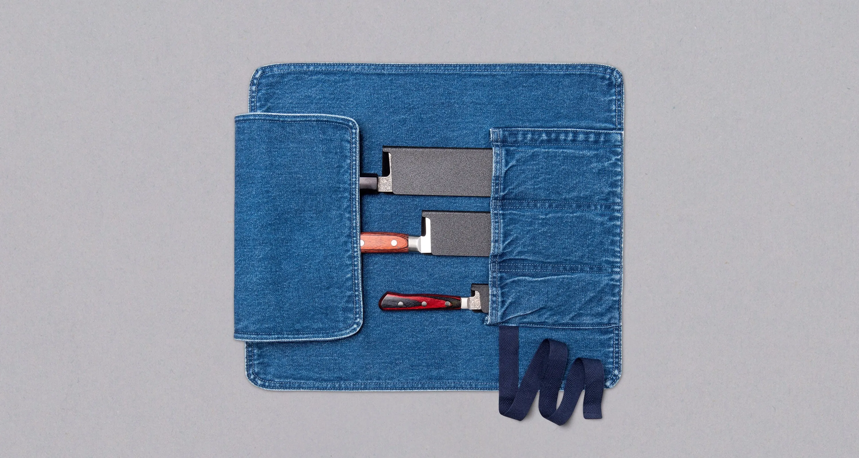SharpEdge Knife Roll - Denim [3 knives]
