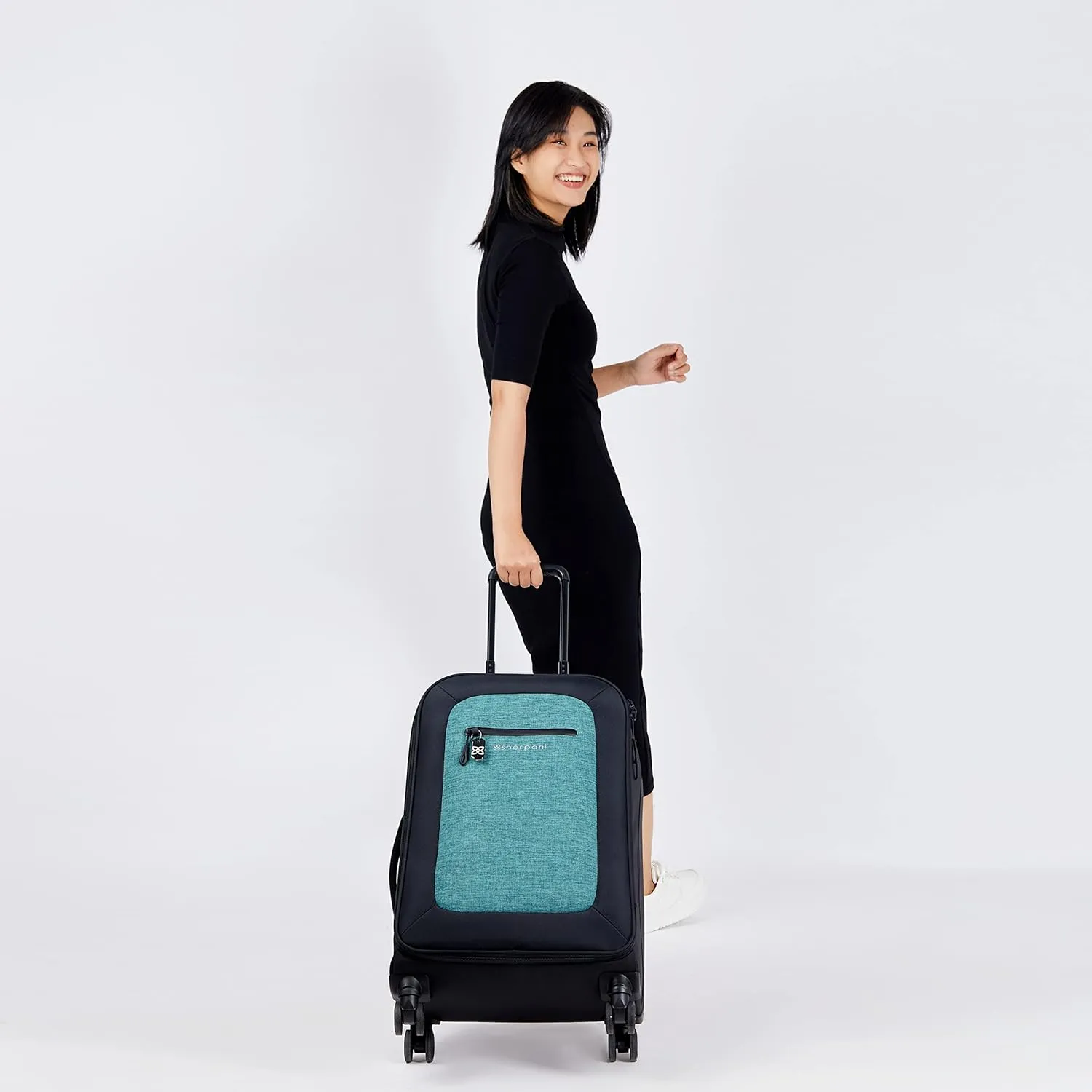 Sherpani Women Soft Side Check in Luggage, Teal, 26 Inch