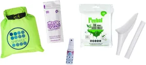 SHEWEE Flexi Travel Pack - Includes Reusable Pee Funnel, Peebol Pocket Sized Toilet, Hand Sanitiser and Dry Bag (White)