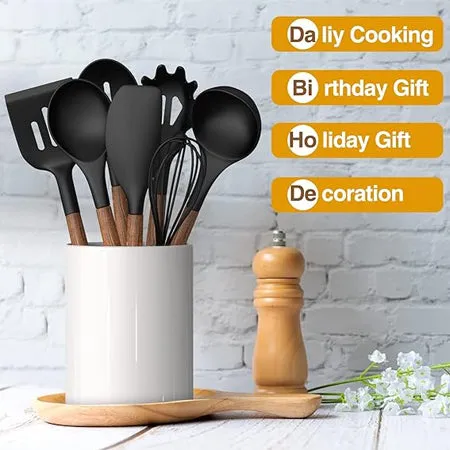 Silicone Cooking Utensil Set, Umite Chef 8-Piece Kitchen Utensils Set