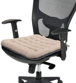 SINOSSO Excellent Support Effect Office Chair Cushion 1 Pack, Luxury Air Mesh Breathable Non-Slip Desk Computer Seat Cushion, Kitchen Dining Room Square Chair Pad (1 Count, Beige)