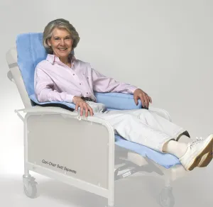 Skil-Care Geri-Chair Cozy Seat, 52" x 21", Reversible Padded Cover for Backrest and Seat, Soft Launderable Fabric, Non-Slip Design, Light Blue, 703002