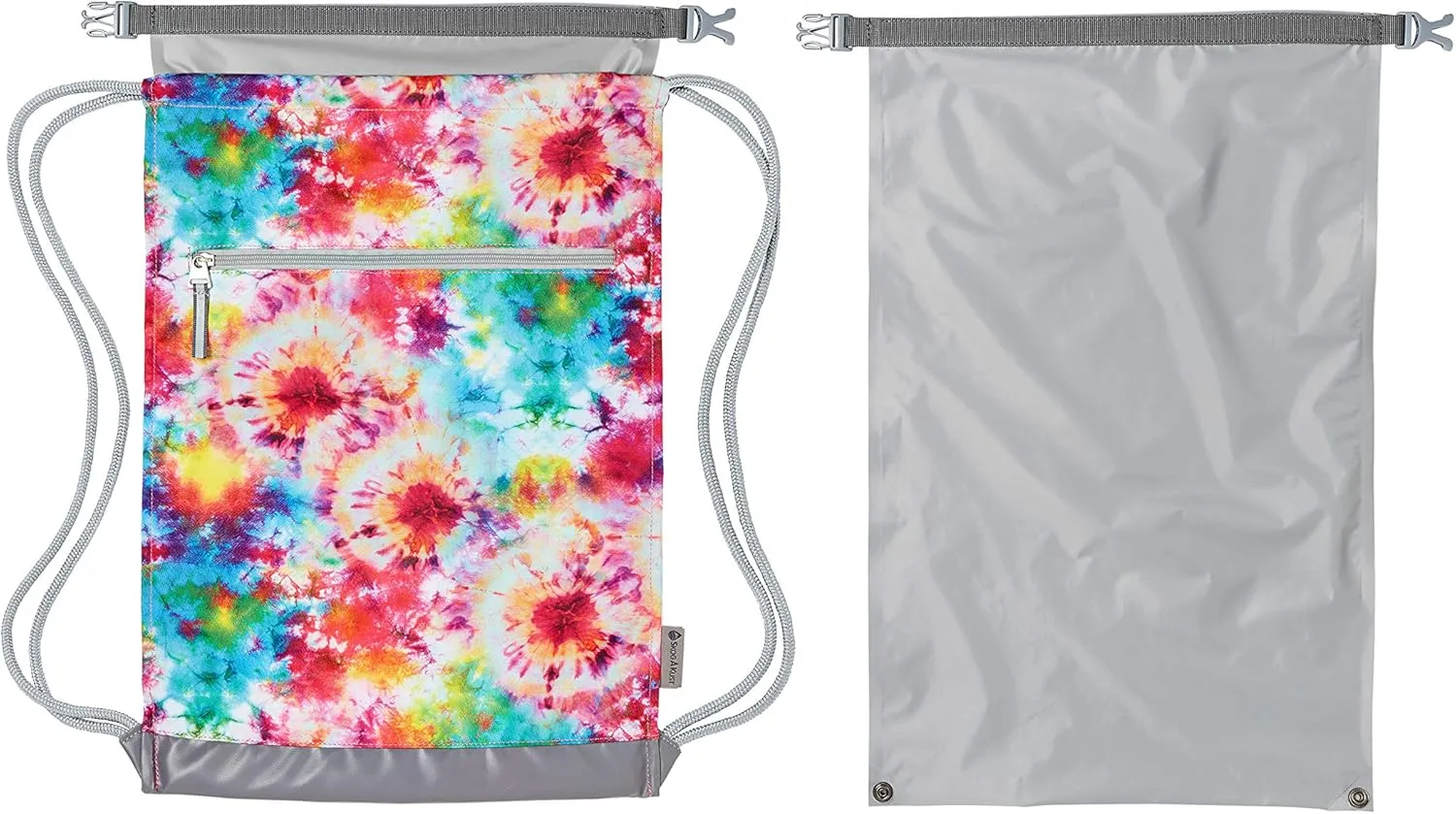 Skog Å Kust GymSak | Patented 2-in-1 Drawstring Cinch Bag with Removable Waterproof Dry Bag | Tie Dye
