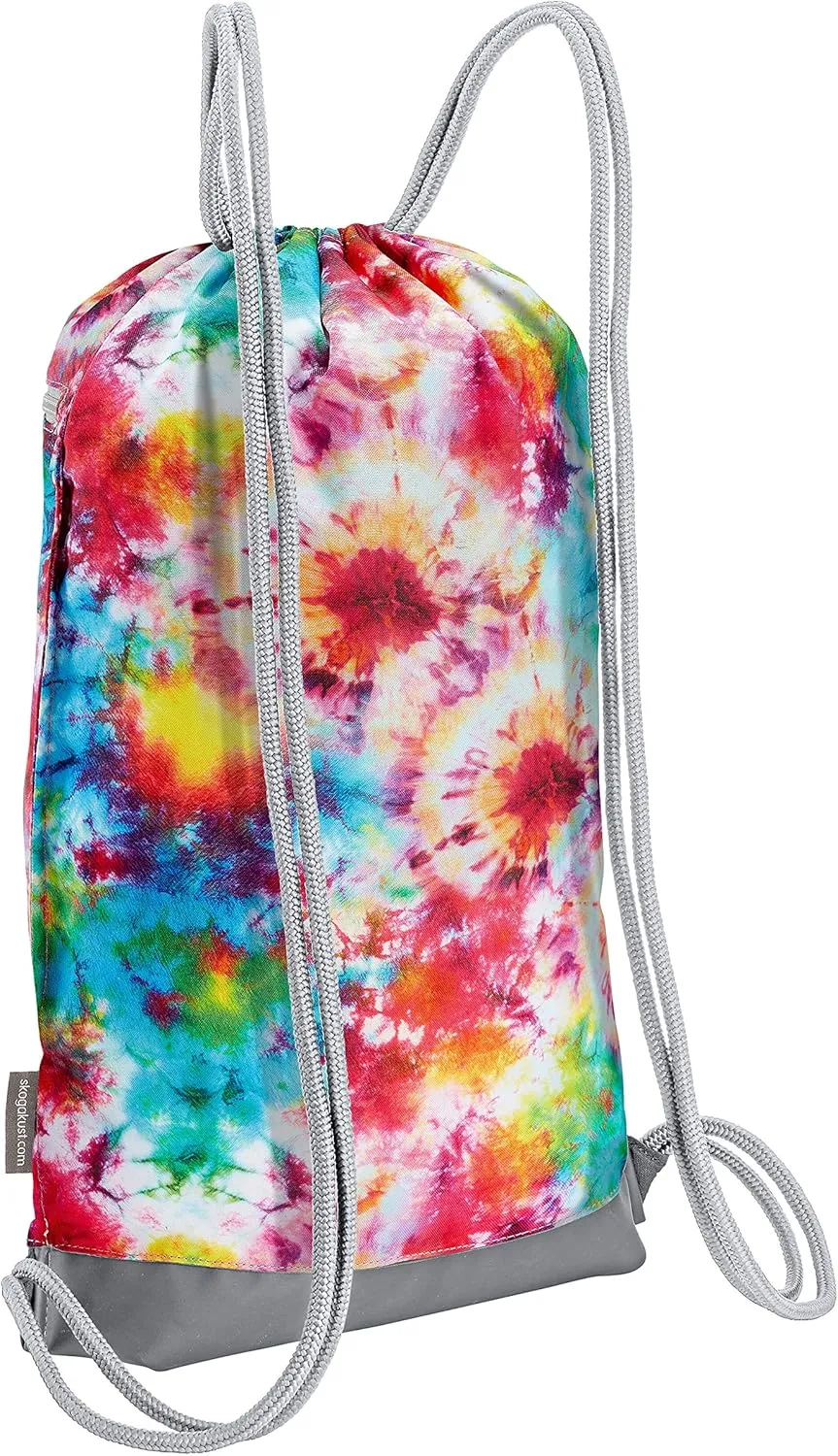 Skog Å Kust GymSak | Patented 2-in-1 Drawstring Cinch Bag with Removable Waterproof Dry Bag | Tie Dye