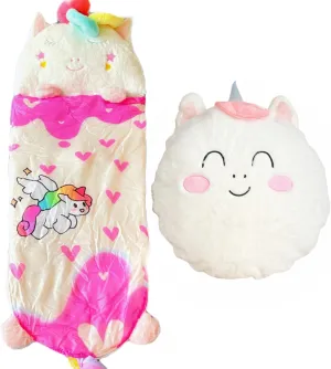 Sleeping Bag for Kids, Preschool Nap Mat, Toddler Sleeping Bag with Pillow for Daycare, Ages 3 , Large Size