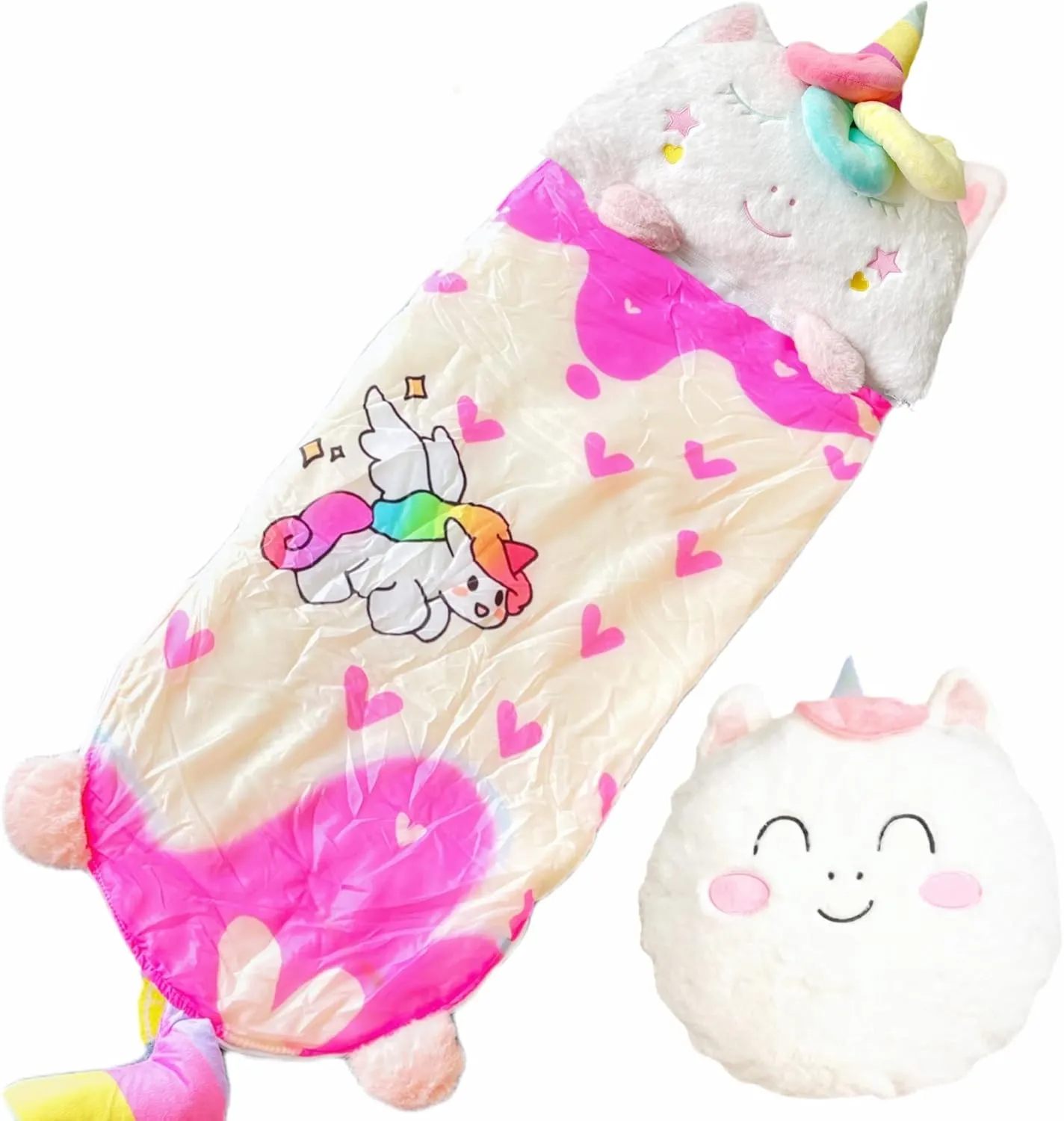 Sleeping Bag for Kids, Preschool Nap Mat, Toddler Sleeping Bag with Pillow for Daycare, Ages 3 , Large Size