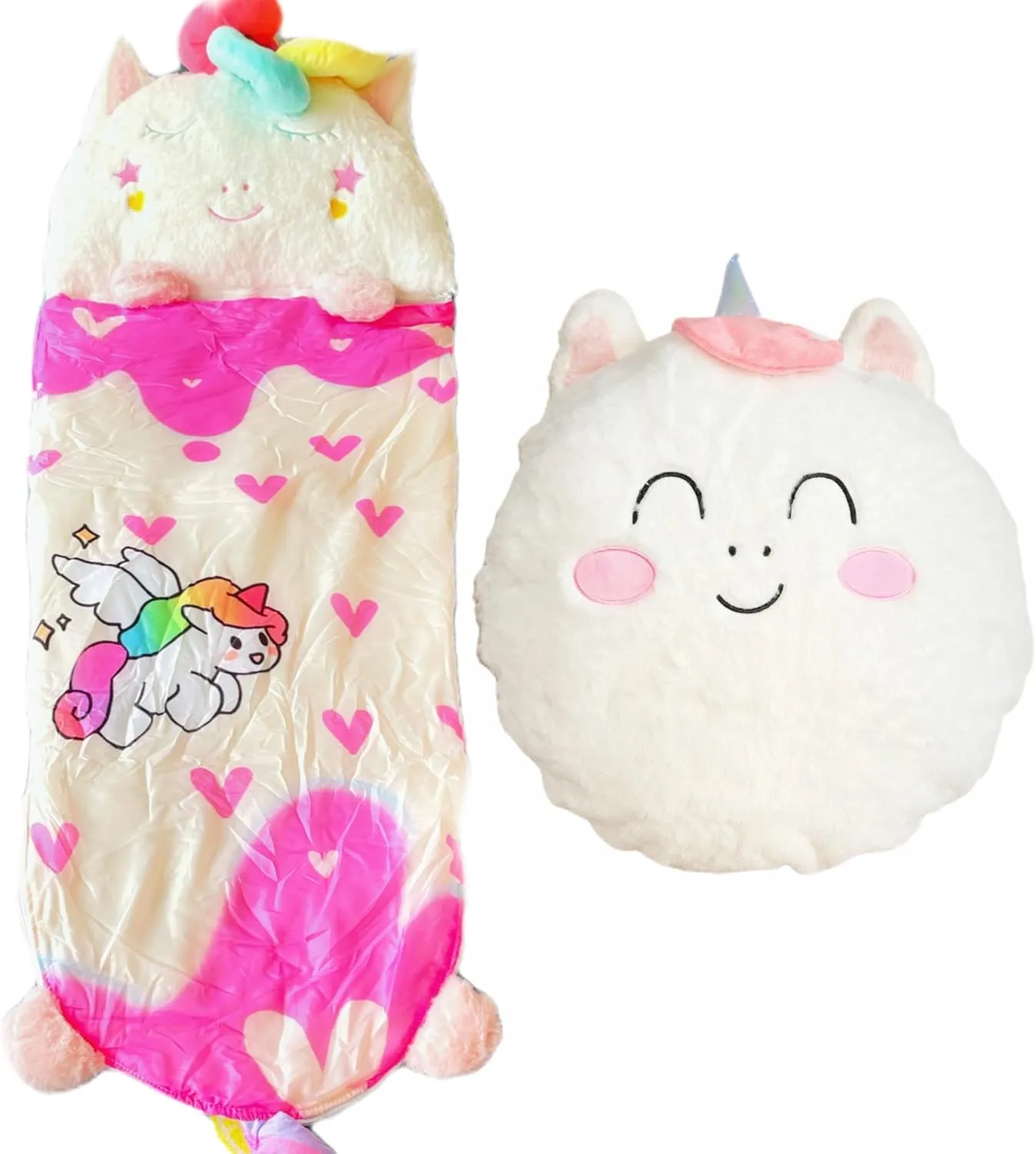 Sleeping Bag for Kids, Preschool Nap Mat, Toddler Sleeping Bag with Pillow for Daycare, Ages 3 , Large Size