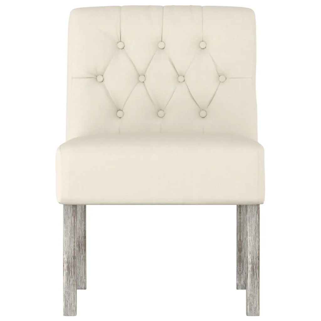 Slipper Chair Linen Fabric Button Design