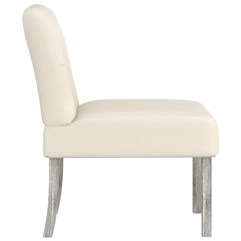 Slipper Chair Linen Fabric Button Design