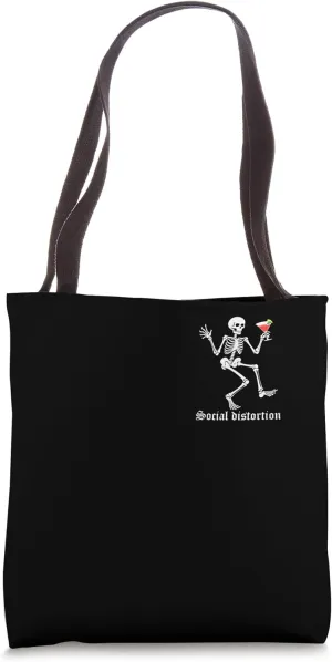 Social Distortions Skeleton Drinking Party Minimalist Tote Bag