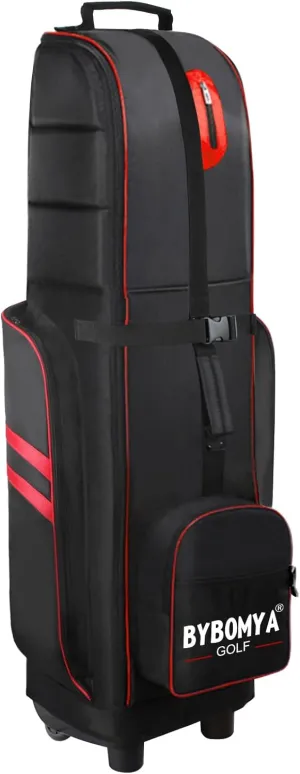 Soft-Sided Golf Travel Bag Padded Heavy Duty 1680D Oxford Travel Case with Wheels for Airlines Wear and Abrasion Resistant Golf Bags for Airlines Unique Base Design