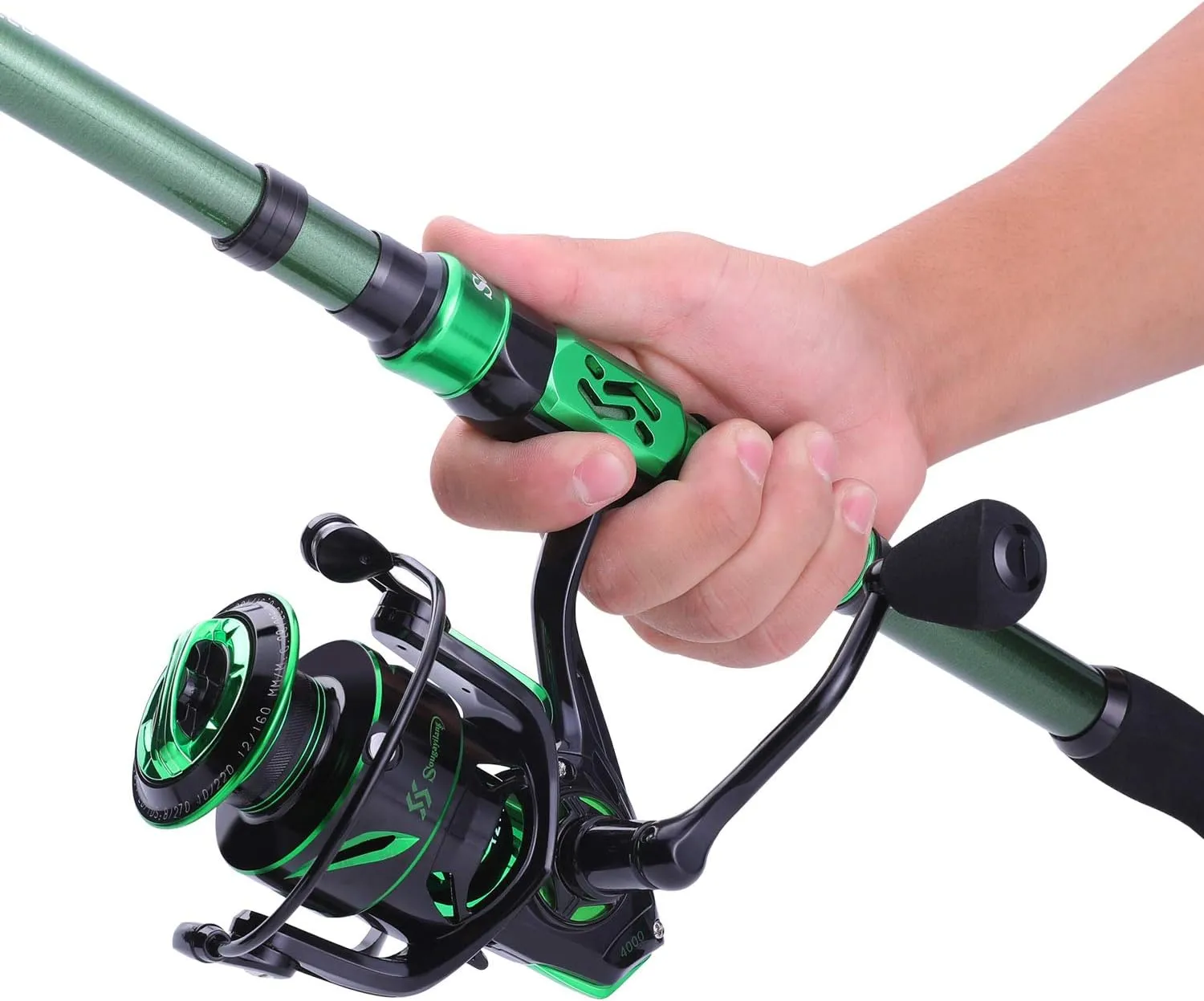 Sougayilang Fishing Rod and Reel Set Carbon Fiber Telescopic Fishing Rod 12 1BB Spinning Reel with Carry Case for Saltwater Freshwater