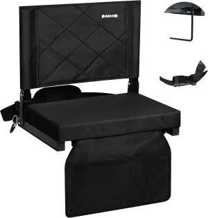 Stadium Seats for Bleacher Chairs with Back Support and Soft Cushion, Wide Portable 600D Water-Resistant Padded Stadium Seat
