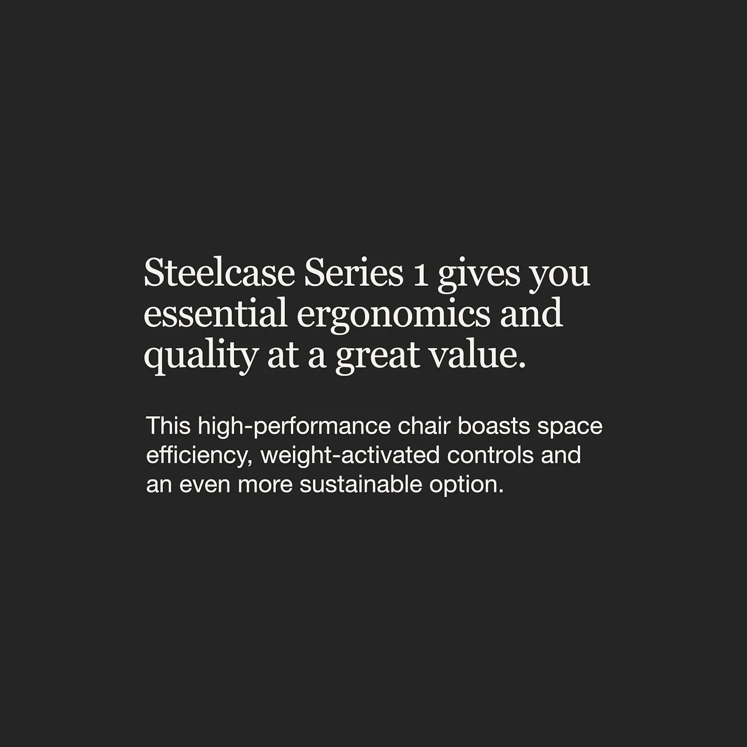 Steelcase Series 1 Office Chair - Ergonomic Work Chair with Wheels for Carpet - Helps Support Productivity - Weight-Activated Controls, Back Supports & Arm Support - Easy Assembly - Graphite