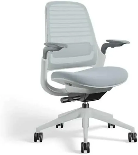 Steelcase Series 1 Office Chair, Seagull Frame (Carpet Casters, Nickel)