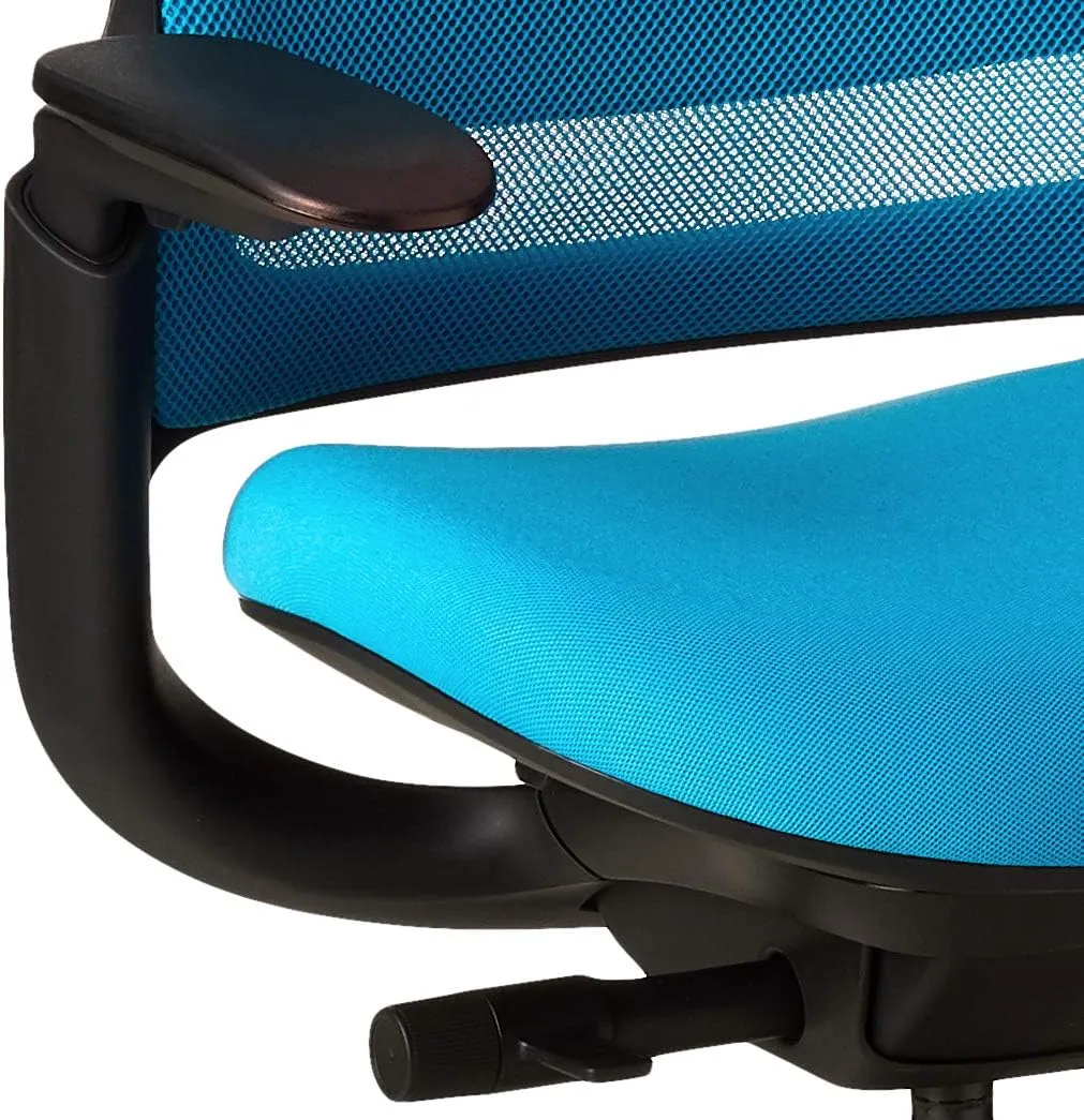 Steelcase Series 1 Stool Chair, Graphite Frame with 3D Microknit Fabric (Blue Jay)