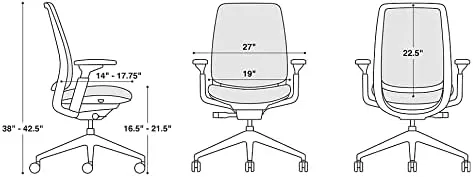 Steelcase Series 2 Office Chair with Headrest, Seagull Frame, Air Back and 3D Microknit Cogent Connect Lagoon