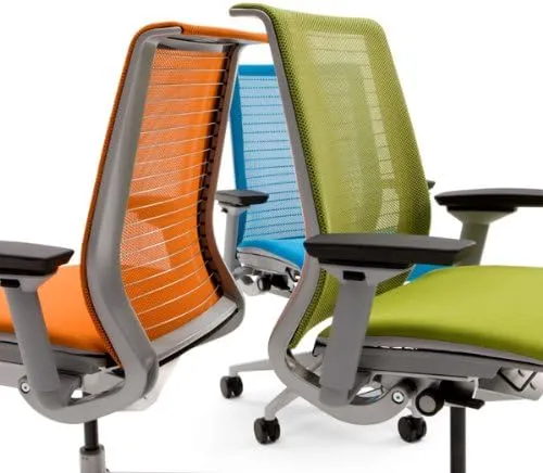 Steelcase Think Chair, Licorice 3D Knit Back with Licorice Fabric Seat