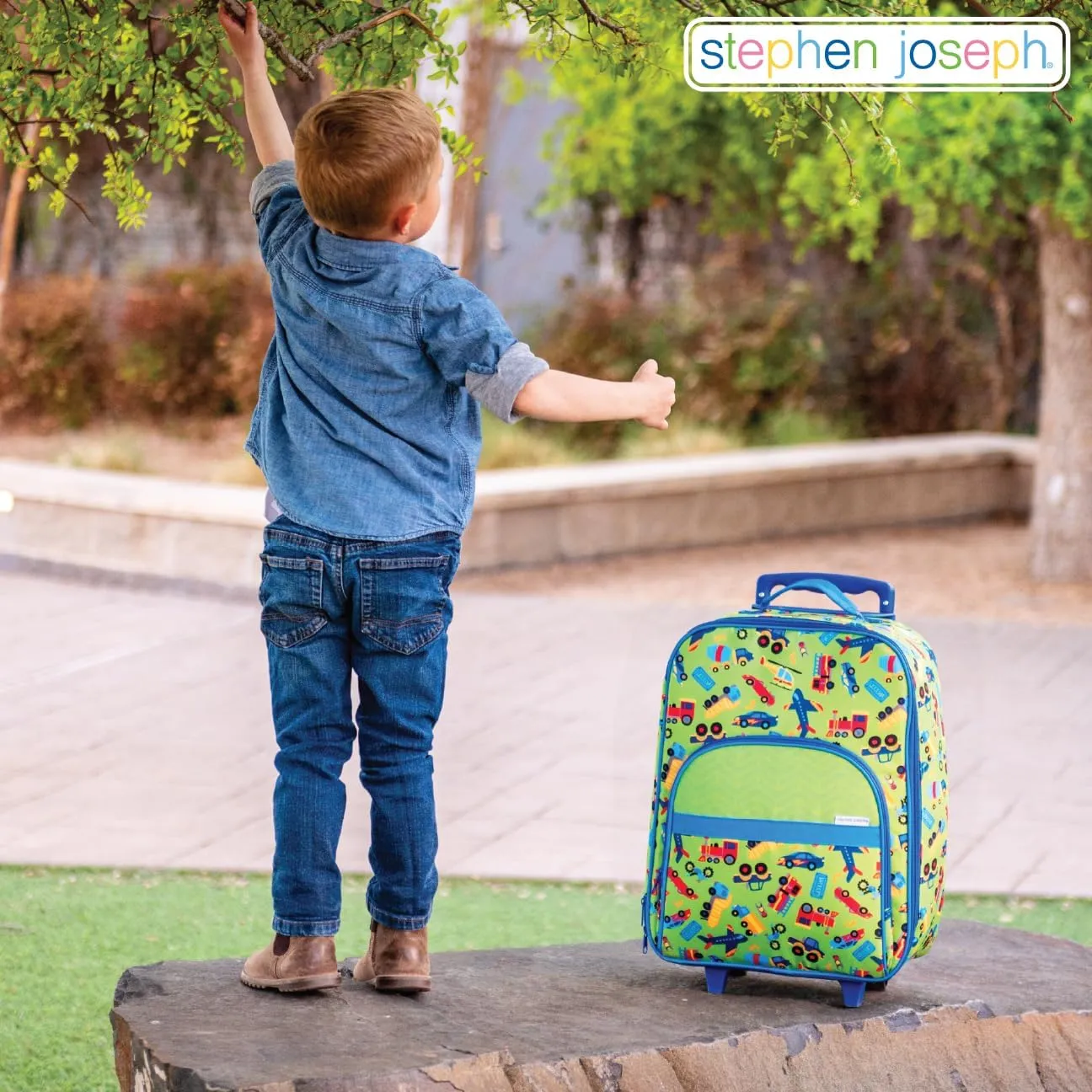 Stephen Joseph Kids' Luggage, Turquoise Floral, One Size