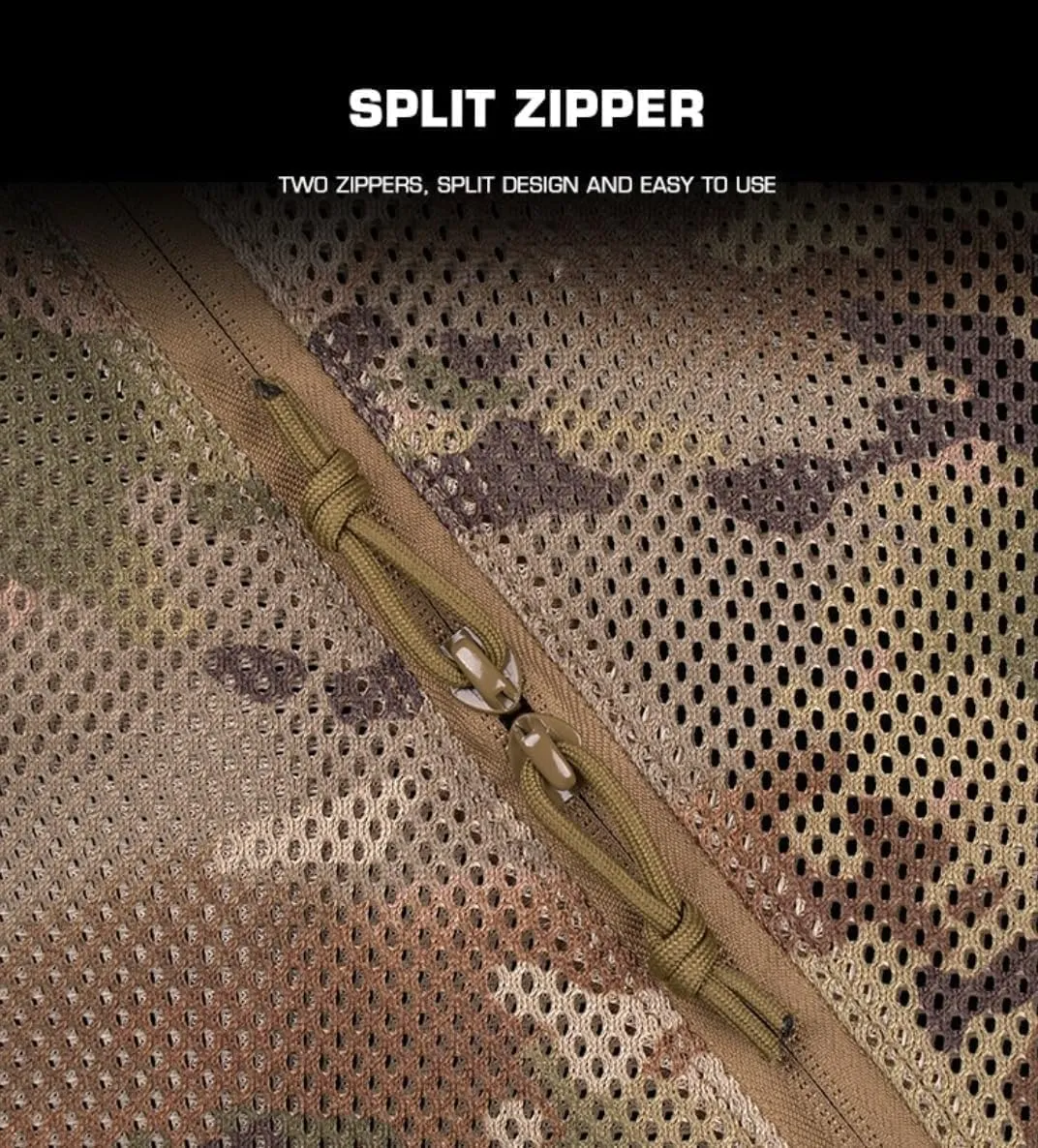Storage Mesh Pouch (16 * 16in), Cradle net Material Miscellaneous Outdoor Carry Camouflage Storage Bag (CP)