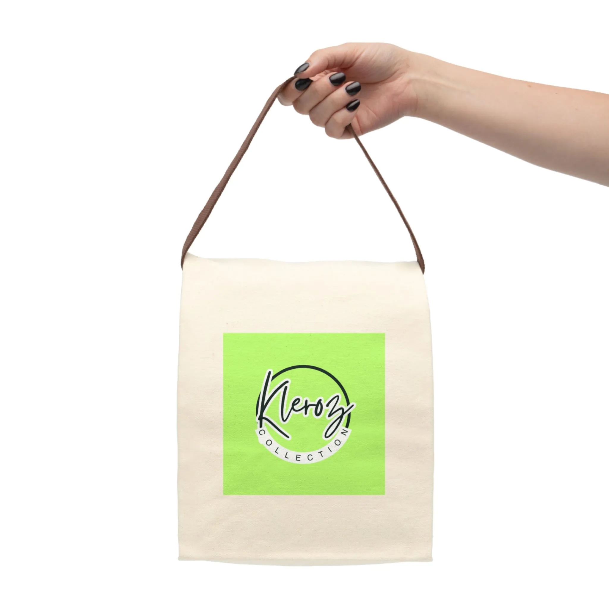 Stylish Canvas Lunch Bag with Strap - Kleroz Collection