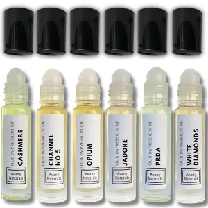 Sweet Perfume Sampler Set Woman - Replicant Perfume, Perfume Oil Long Lasting, Alt Fragrance Body Oil, Gourmand Cologne, 6 Pc (Sweet Woman)