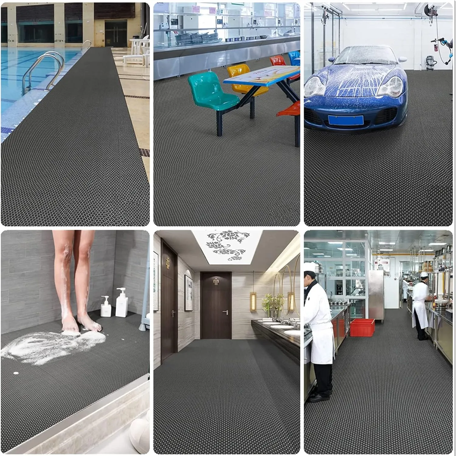 Swimming Pool Mat,Pool Mat for Pool Bottom Deck,Non Slip Under Pool Bottom Pad for Above Ground Pool Mat,Swim Mat,Pool Stair Mat,Drainage Mats,Heavy Duty Floor Mat,Red,0.9×1M/3×3.3FT