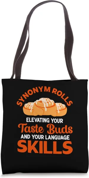 Synonym Rolls Grammar Cinnamon Roll Bread English Teacher Tote Bag