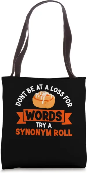 Synonym Rolls Grammar Cinnamon Roll Bread English Teacher Tote Bag