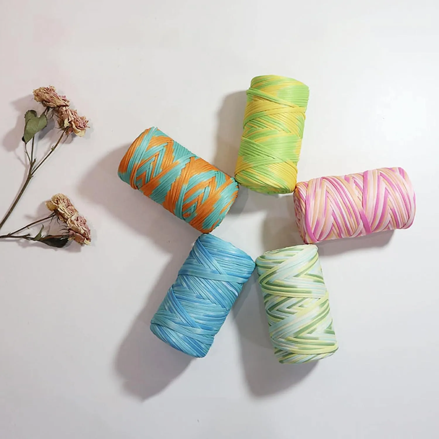 T-Shirt Yarn 160 Yards Knitting Fabric Crochet Cloth Colorful Tshirt Yarn for Crocheting Beginners DIY Hand Craft Bag Blanket Cushion Projects
