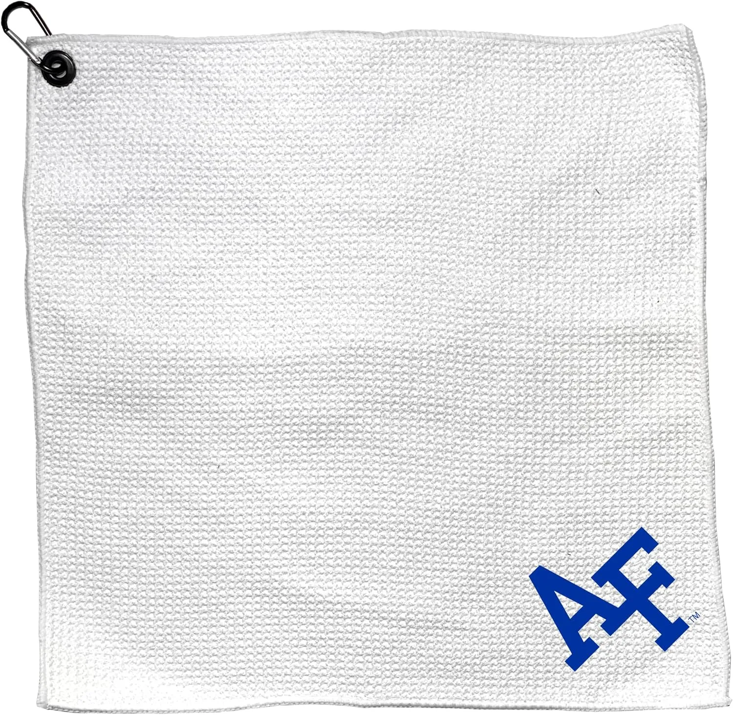 Team Golf NCAA NCAA Microfiber Towel - 15" X 15" (White) with Carabiner Clip, Premium Microfiber with Deep Waffle Pockets- Superior Water Absorption and Quick Dry Golf Cleaning Towel